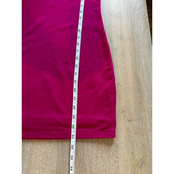 Aritzia Babaton Hot Pink Mockneck Bodycon Mini Dress Size Small - Picture 5 of 7